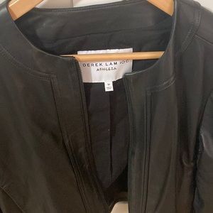 Black short leather jacket from Athleta like new